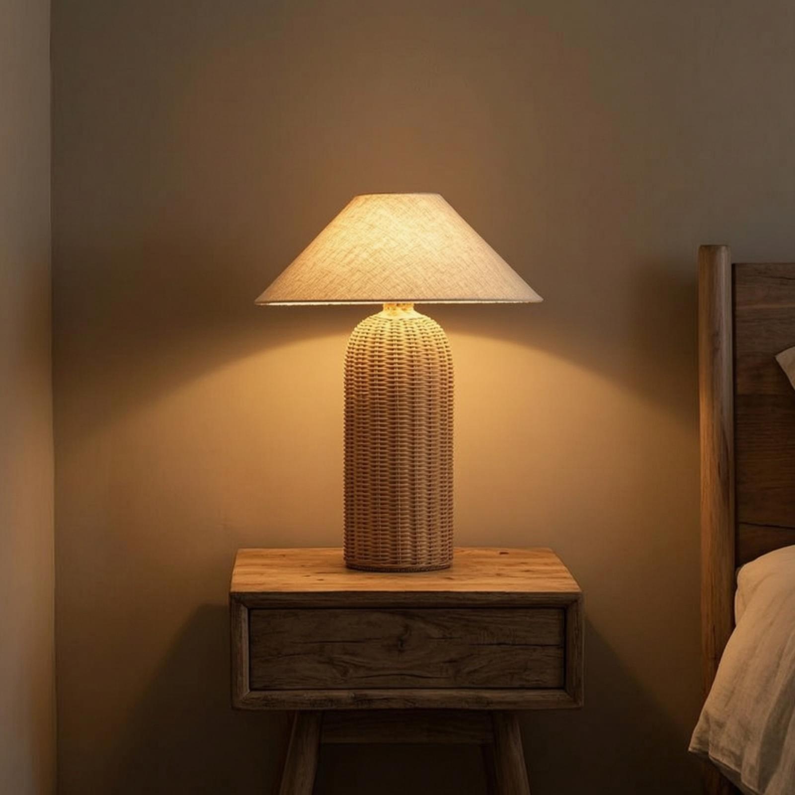 Yatak Başı Lambası Rattan Taba - Desk Setup Lamp incelemesi ve fiyatı